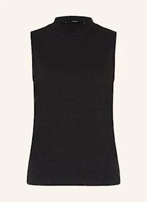 Someday Top Z Materiału Frotte Kosina schwarz