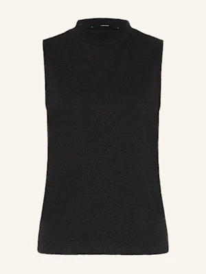 Someday Top Z Materiału Frotte Kosina schwarz