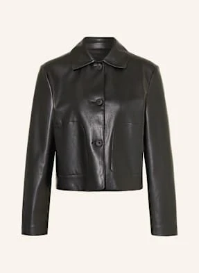 Someday Żakiet Pudełkowy Neather Z Imitacji Skóry schwarz