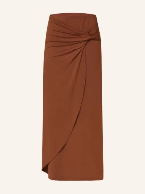 Somethingnew Spódnica Satynowa Snmila braun