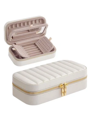 Songmics Szkatułka w kolorze białym na biżuterię - 20,5 x 6 x 10,5 cm rozmiar: onesize