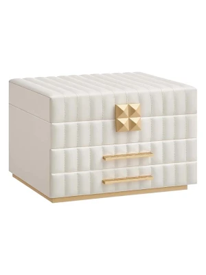 Songmics Szkatułka w kolorze białym na biżuterię - 24 x 15,8 x 21,5 cm rozmiar: onesize