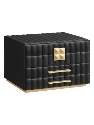 Songmics Szkatułka w kolorze czarnym - 24 x 15,8 x 21,5 cm rozmiar: onesize