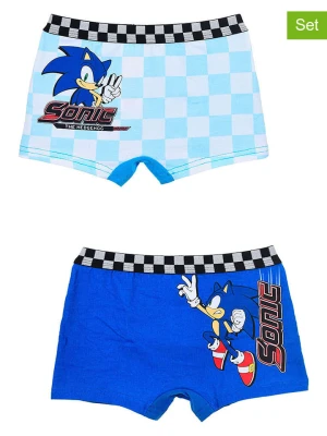Sonic Bokserki (2 pary) "Sonic" w kolorze niebieskim ze wzorem rozmiar: 134/140