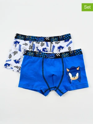 Sonic Bokserki (2 pary) "Sonic" w kolorze niebiesko-białym rozmiar: 98/104