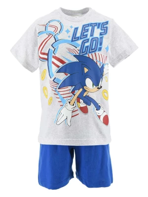 Sonic Piżama "Sonic" w kolorze biało-niebieskim rozmiar: 104