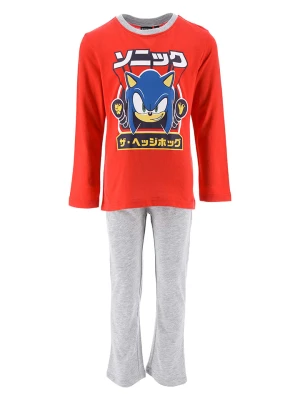 Sonic Piżama "Sonic" w kolorze czerwono-jasnoszarym rozmiar: 98