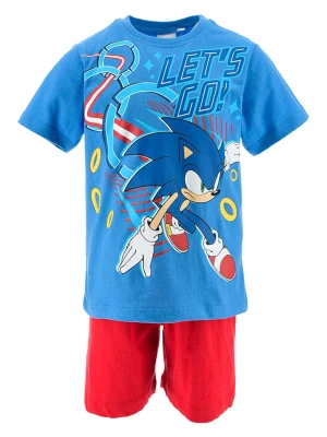 Sonic Piżama "Sonic" w kolorze niebiesko-czerwonym rozmiar: 104