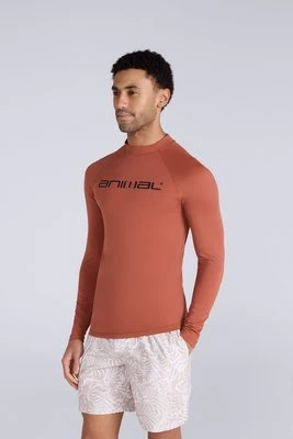 Sonny męska koszulka UV do pływania z długim rękawem - Orange Animal