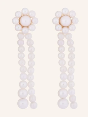 Sophie Bille Brahe Wiszące Kolczyki Promenade De Fleur weiss