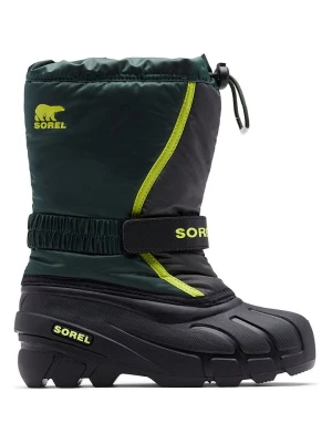 Sorel Botki zimowe "Flurry Boot" w kolorze zielono-czarnym rozmiar: 30