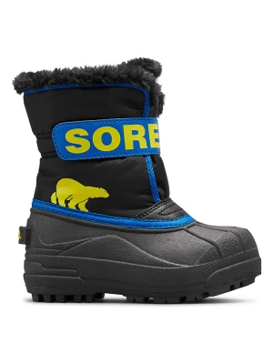 Sorel Botki zimowe "Snow Commander" w kolorze czarno-niebieskim rozmiar: 28