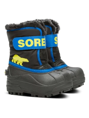 Sorel Botki zimowe "Snow Commander" w kolorze czarno-niebieskim rozmiar: 38