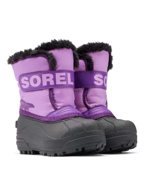 Sorel Botki zimowe "Snow Commander" w kolorze fioletowo-czarnym rozmiar: 28