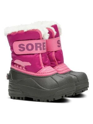 Sorel Botki zimowe "Snow Commander" w kolorze różowym rozmiar: 23