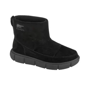 Sorel Explorer III Slip-on WP 2077971010, Damskie, Czarne, buty zimowe, skóra zamszowa, rozmiar: 37