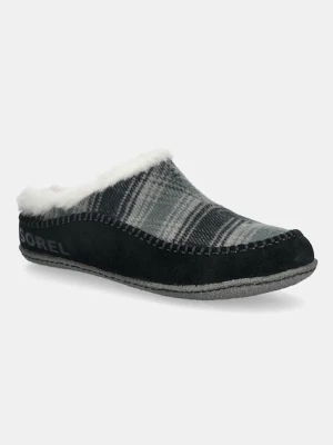 Sorel kapcie zamszowe LANNER RIDGE kolor czarny 2029181011