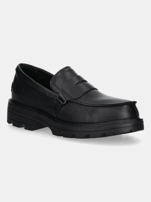 Sorel mokasyny skórzane REVEL AVE LOAFER damskie kolor czarny na platformie 2144851010