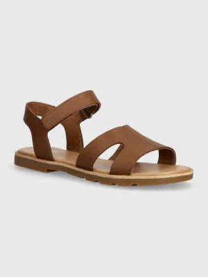 Sorel sandały skórzane ELLA III ANKLE STRAP damskie kolor brązowy 2076821242