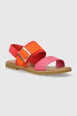 Sorel sandały zamszowe ELLA III SLINGBACK damskie kolor różowy 2069721617
