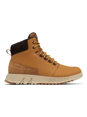 Sorel Skórzane botki zimowe "Mac Hill Lite Mid Plus" w kolorze jasnobrązowym rozmiar: 42