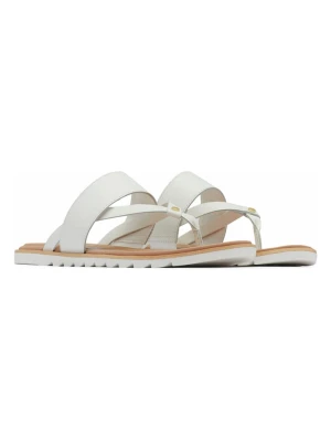 Sorel Skórzane japonki "Ella II" w kolorze białym rozmiar: 36