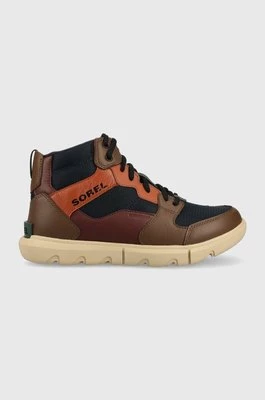 Sorel sneakersy Explorer Sneaker Mid kolor brązowy