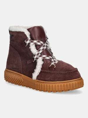 Sorel śniegowce ONA AVE ALPINE BOOT WP kolor bordowy 2088311628