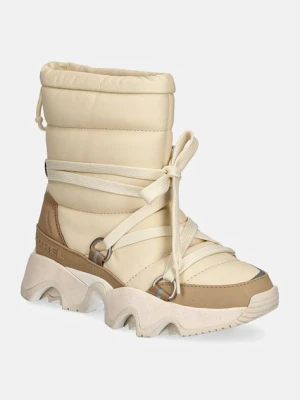 Sorel śniegowce skórzane KINETIC IMPACT NXT BOOT kolor beżowy 2082531292