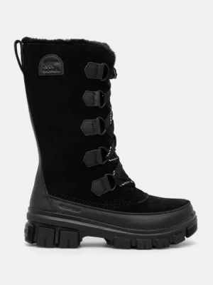 Sorel śniegowce skórzane TORINO V TALL WP OUTDRY kolor czarny 2106691010