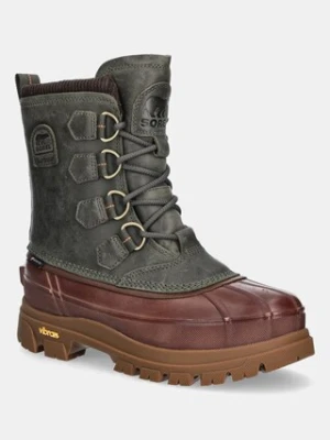 Sorel x Barbour śniegowce Caribo kolor zielony 2154631