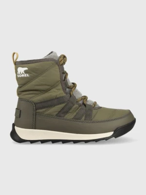Sorel śniegowce Whitney II Short Lace kolor zielony