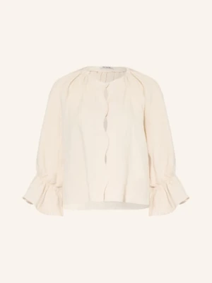 Sosue Bluzka Z Falbanami Z Lnu beige