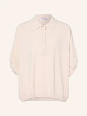 Sosue Koszulka Polo Z Dzianiny Z Wełną Merynosową beige