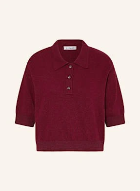 Sosue Koszulka Polo Z Dzianiny Z Wełny Merino rot