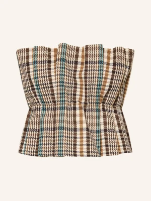 Sosue Top Z Plisami braun