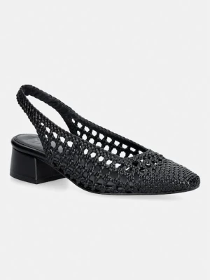 Souliers Martinez czółenka z odkrytą piętą skórzane NOVA TARRAGONA