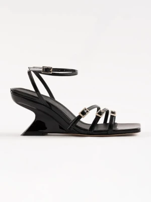 Souliers Martinez sandały na koturnie skórzane EDEN