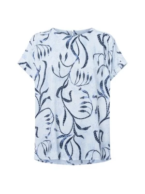 soyaconcept® Bluzka damska - Sabira Kobiety wiskoza niebieski wzorzysty,