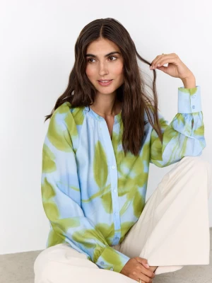 soyaconcept® Bluzka damska - SC-Cate Kobiety wiskoza niebieski|zielony wzorzysty,