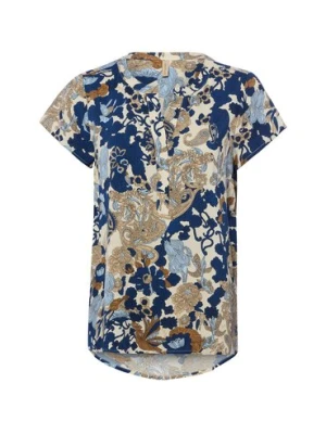 soyaconcept® Bluzka damska - SC-Cunilla Kobiety wiskoza (100%) niebieski wzorzysty,