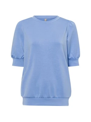 soyaconcept® Damska bluza z krótkim rękawem - SC-Banu 83 Kobiety niebieski jednolity,