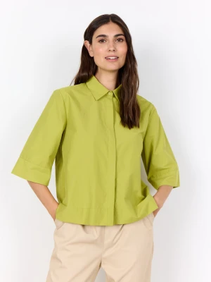 soyaconcept® Damska bluzka koszulowa - SC-Netti Kobiety zielony jednolity,