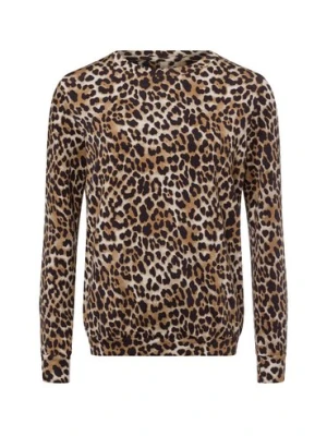 soyaconcept® Damska koszulka z długim rękawem - SC-Ophia 1 Kobiety brązowy|wielokolorowy wzorzysty,