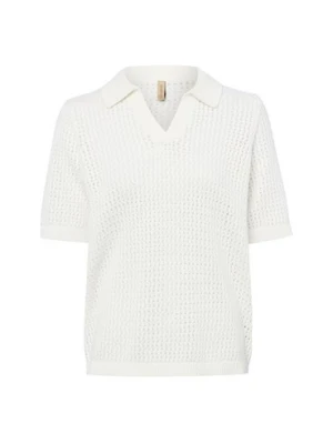 soyaconcept® Damska koszulka z dzianiny - Denefa Kobiety Bawełna (100%) biały jednolity,