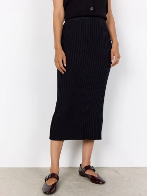 soyaconcept® Damska spódnica midi - SC-Kanita Kobiety Prążki czarny jednolity,