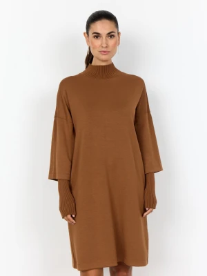soyaconcept® Damska sukienka z dżerseju - SC-Banu 273 Kobiety brązowy jednolity,