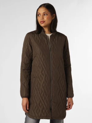 soyaconcept® Damski płaszcz pikowany Kobiety Sztuczne włókno zielony|brązowy jednolity,