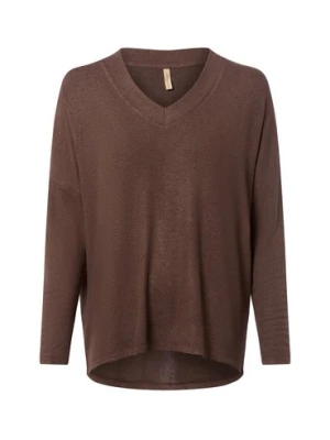 soyaconcept® Damski sweter z cienkiej dzianiny - Biara Kobiety drobna dzianina brązowy marmurkowy,