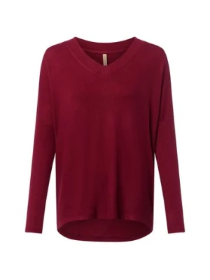 soyaconcept® Damski sweter z cienkiej dzianiny - Biara Kobiety drobna dzianina czerwony jednolity,